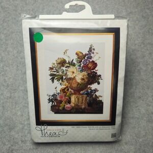 Thea Gouverneur Cross Stitch Kit 580A Flower Still Life Alabaster Vase Sealed‎